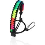 Renkli Halkalı Su Şişesi Paracord Yürüyüş Geniş Ağızlı Seyahate Uygun Taşıma Basit Sap Askısı Hy-Dro Flask Için 7 Çekirdekli Bardak Tutucu (Yurt Dışından) - Water Bottle