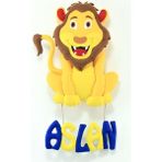 Renkli Hayallerim Aslan Isimli Aslanlı Bebek Odası Kapı Süsü
