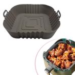 Renkli Isıya Dayanıklı Yıkanılabilir Silikon Fırın Ve Airfryer Kare Model Pişirme Matı 20 Cm (5250)