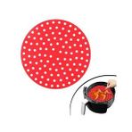 Renkli Isıya Dayanıklı Yıkanılabilir Silikon Fırın Ve Airfryer Yuvarlak Pişirme Matı 23 Cm
