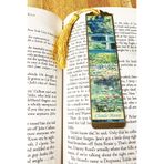 renkli izler atölyesi Sanatsal Tablo Temalı Metal Kitap Ayracı (Claude Monet-Nilüferler ve Japon köprüsü)