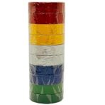 Renkli İzole Bant, 0,13x17mm, 3 Metre, 10 Adet, Elektrik İzolasyon Bandı