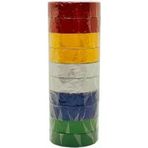 Renkli İzole Bant, 0,13x17mm, 3 Metre, 10 Adet, Elektrik İzolasyon Bandı