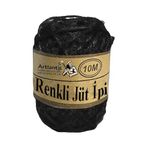 Renkli Jüt İpi 10 Metre 1 Paket Hasır İp Mumlu Kırnap İplik Kendir İp Doğal Renkli İp Hediye Süsleme