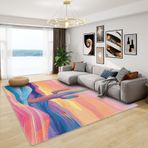 Renkli Kaktüs Ombre Kilim Çocuk Gökkuşağı Gradyan Yıkanabilir Kaymaz Küçük Halı Oturma Odası Yatak Odası için Yumuşak Desenli Alan Halısı ve Ev Dekoru 40x60 cm