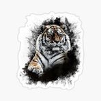 Renkli Kaplan Araba Oto Sticker Yapıştırma Etiket 17cm T17