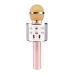 Renkli Kareko Mikrofon Ws-858 Karaoke Mikrofon Pembe