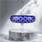 Renkli Kesme Kristal Ayaklı Kase/ Salata Kasesi- Sunum Kasesi-Meyvelik 28*28 Cm - 1 Adet
