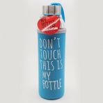 Renkli Kılıflı Cam Su Şişesi 500 ml Mavi