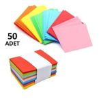 Renkli Kucuk Zarf 7X9 Cm 50 Li Paket