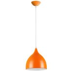 Renkli LED Avize Işık Fikstürü - Çocuk Odası Yatak Odası Çalışma Odası için Metal Gölge Şeker Renkli Asılı Lamba - Restoranlar ve Çatı Katı için Şık Turuncu 35 cm Dekorasyon