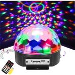 Renkli LED Disko Topu Sahne Işığı Veren Bluetooth Hoparlör siyah