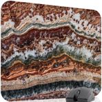 Renkli Mermer Desenli Oyuncu Gaming Mouse Pad Kauçuk Kaymaz Taban Mousepad (V3, 48x40 XXL)