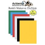 Renkli Mukavva 6 Renk 35X50 Cm 1 Paket Sert Renkli Karton 1.0 Mm Okul Okul Oncesi Anasinifi Hobi Etkinlik