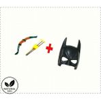 Renkli Ok Yay Vantuz Fırlatma Seti ve Batman Maske, Eğlenceli Çocuk Oyuncağı - Seçenek 1 - Açık Bej