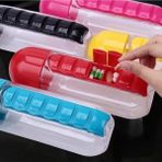 Renkli Plastik Ilaç Bölmeli Matara Suluk Matara Suluk Haftalık Ilaç Kutulu Matara