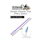 Renkli Plastik Yün İğnesi 9 Cm 50 Adet Plastik Dikiş İğnesi Plastik Örgü Dikme İplik İğne Dokuma İğnesi