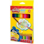 Renkli Play-Doh Jumbo Üçgen Kuru Boya 12 Renk 12 Parça Ölçülerle Yaratıcı Çizim Seti