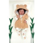 Renkli Puset Peluş Polar Bebek Kapüşonlu Yelek Teddy Ayı