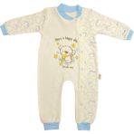 Renkli Puset Unisex Bebek Penye Tulum Bulut - 6 - 9 Ay - Mavi