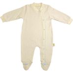 Renkli Puset Unisex Bebek Penye Tulum Puanlı - 6 - 9 Ay - Mavi