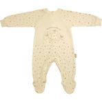 Renkli Puset Unisex Bebek Penye Tulum Puanlı Kuzu - 3-6 Ay - Kahverengi