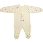 Renkli Puset Unisex Bebek Penye Tulum Puanlı Uğur Böceği - 0 - 3 Ay - Mavi