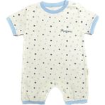Renkli Puset Unisex Bebek Yazlık Penye Tulum Puanlı - 0 - 3 Ay - Mavi