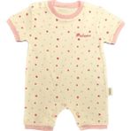 Renkli Puset Unisex Bebek Yazlık Penye Tulum Puanlı - 3-6 Ay - Pembe