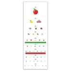Renkli Resimli Çocuk Göz Eşeli, Snellen Göz Testi Tablosu, MDF, 70x25 cm