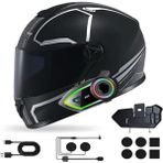 Renkli Rgb Hd Stereo Bluetooth Kask Kulaklığı, Su Geçirmez, Interkom, Kablosuz, Dayanıklı - Cappuccino