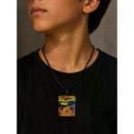 Renkli Sanat Figürlü Kolye Capybara El Yapımı Tasarım İpli Unisex Hediye