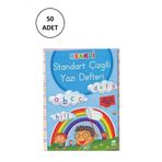 Renkli Standart Cizgili Guzel Yazi Defteri Ema Cocuk 50 Adet