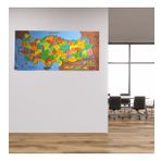 Renkli Türkiye Haritası Manyetik Yapıştırıcı Gerektirmeyen Duvar Stickerı 118 Cm * 56 Cm