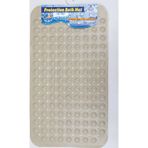 Renkli Ürün Dikdörtgen Delikli Kabartma Silikon Kaydırmaz Taban Duşakabin ve Banyo Matı (Bej)(66x36)