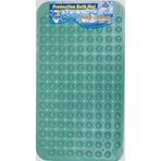 Renkli Ürün Dikdörtgen Yuvarlak Kabartma Silikon Kaydırmaz Taban Duşakabin ve Banyo Matı (Turkuaz)(70x40)