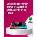 Renklime 500 Oyunlu 3,5” Elde Taşınabilir Mini Oyun Konsolu – Şarjlı, Tv Bağlantılı