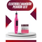 Renklime Elektrikli Profesyonel Manikür Pedikür Seti Değiştirilebilir Başlık Seçeneği