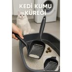 Renklime Güçlü ve Kalın Yapılı Kedi Kumu Küreği – Küçük Delikli, Kırılmaz, Tüm Kedi Tuvaletleriyle Uyumlu