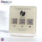 Renklime Pleksi Masa Üstü Qr Menü