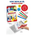 Renklime Uzay - Boya ve Sil Aktivite Kitabı / 3 Yaş +