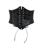 Renkli/Siyah Korse Bayan, Korse Kemeri, Korsan Kostümü Kadın, Orta Çağ Korsajı, Korsan Kostümü Kadın, Korse Siyah, Retro Deri Korsaj, Gotik Elbise Aksesuarları, Bağcıklı Korse, Catwoman Kemeri, Siyah,