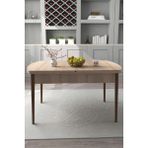 Renlife Oval Açılır Yemek Masası Ahşap Ayaklı Suntalam Mutfak Masası 80 x 130 cm Endüstriyel Tasarım - Açık Meşe