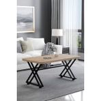 Renlife Tekerlekli Orta Sehpa Yemek Masası Balkon Masası Mutfak Masası 60 x 100 Metal Ayaklı (Antik Çam)