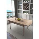 Renlife Yemek Masası Mutfak Masası Ahşap Ayaklı Oval Açılır Masa Kelebek Masa (SONOMO)