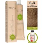 Renna Bitkisel Amonyaksız Saç Boyası 60 Ml 6-R Yoğun Koyu Kumral Oksidan Hediyeli