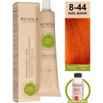 Renna Bitkisel Amonyaksız Saç Boyası 60 Ml 8-44 Kızıl Bakır Oksidan Hediyeli