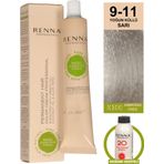 Renna Bitkisel Amonyaksız Saç Boyası 60 Ml 9-11 Yoğun Küllü Sarı Oksidan Hediyeli