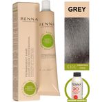 Renna Bitkisel Amonyaksız Saç Boyası 60 Ml Koyu Gri Oksidan Hediyeli