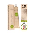 Renna Bitkisel Saç Boyası 8-b Açık Bej 60 ml - Oksidan Hediyeli (%100 AMONYAKSIZ)